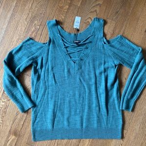Cold Shoulder Express Sweater